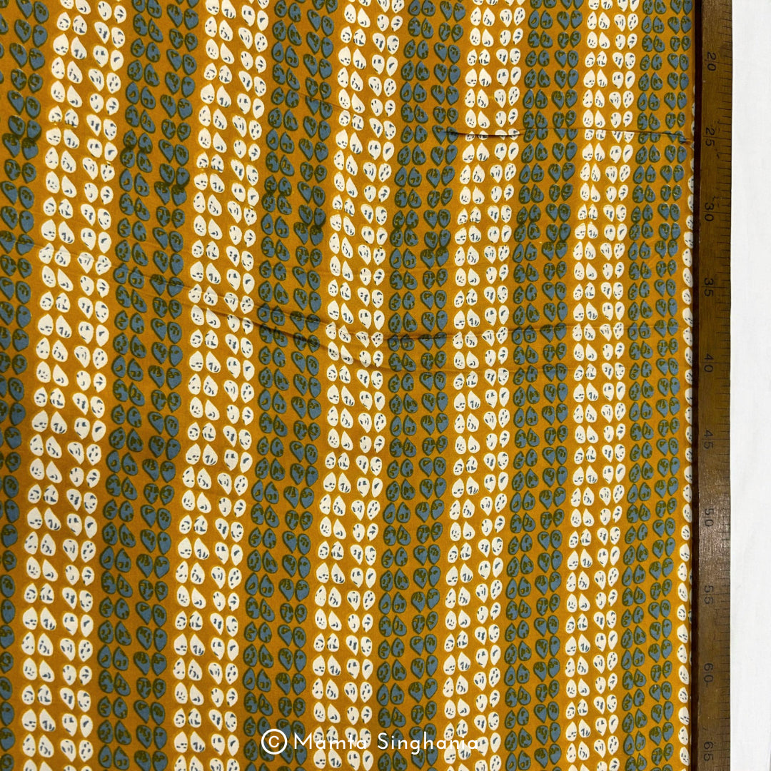 Yellow Printed Modal Satin