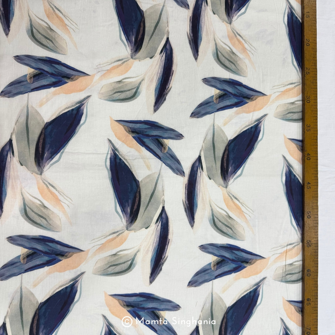 Floral Printed Malai Cotton Fabric