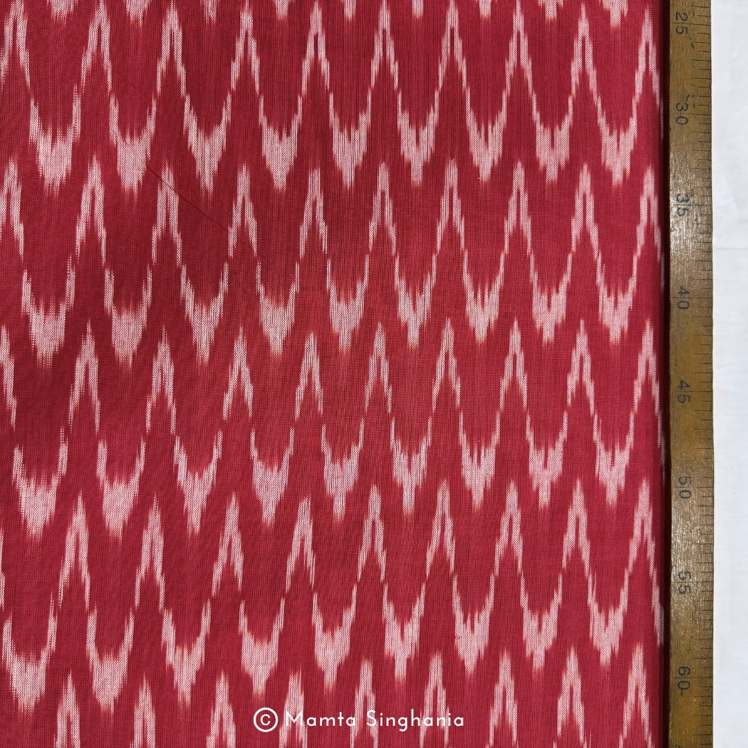 Red Ikkat Fabric