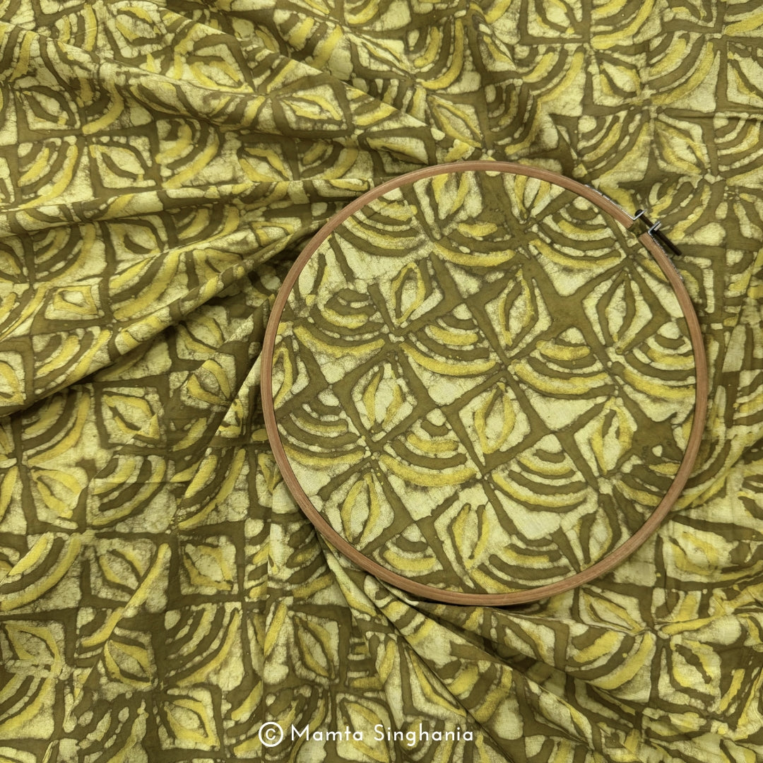 Geometric Dabu Printed Cotton Fabric