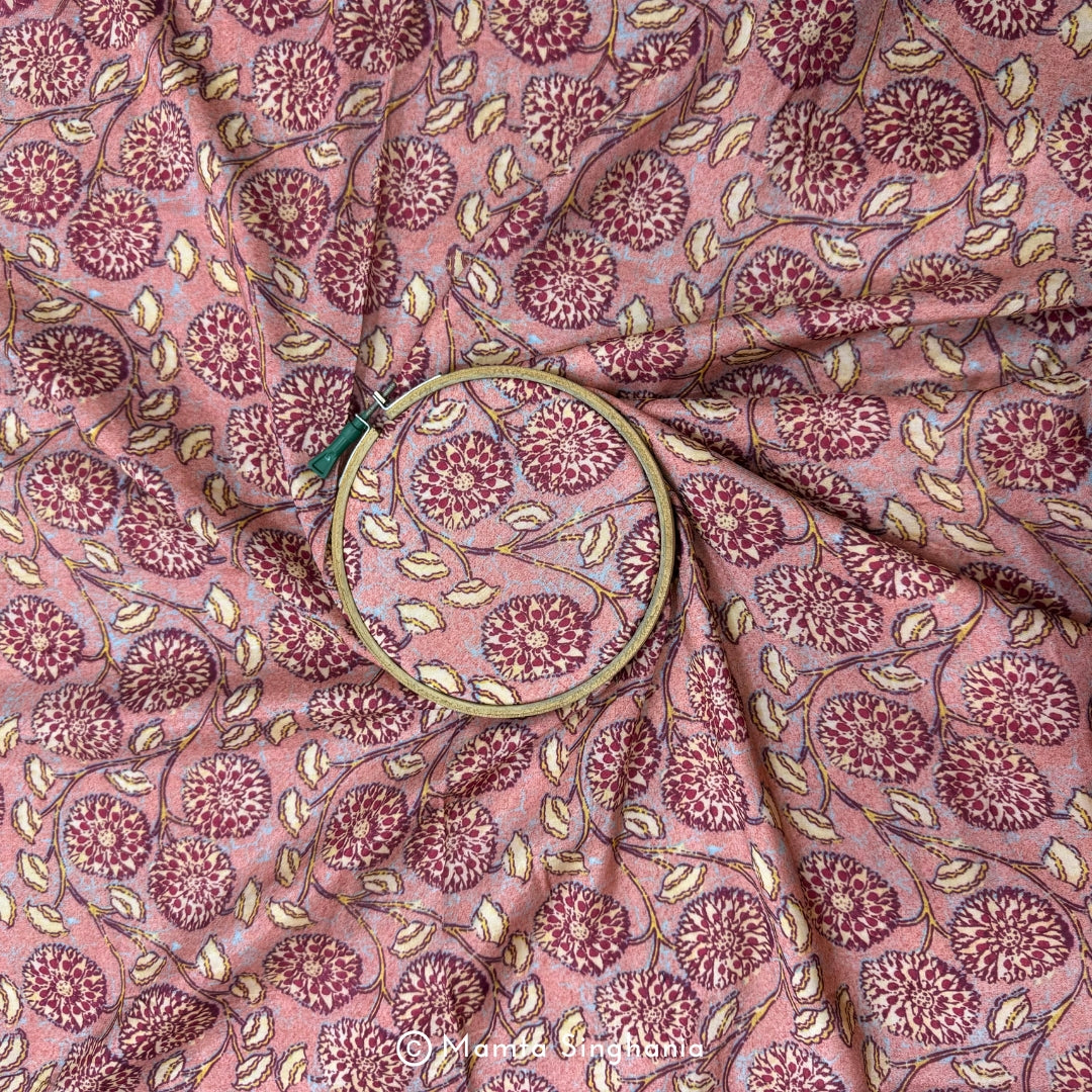 Floral Printed Modal Satin Fabric