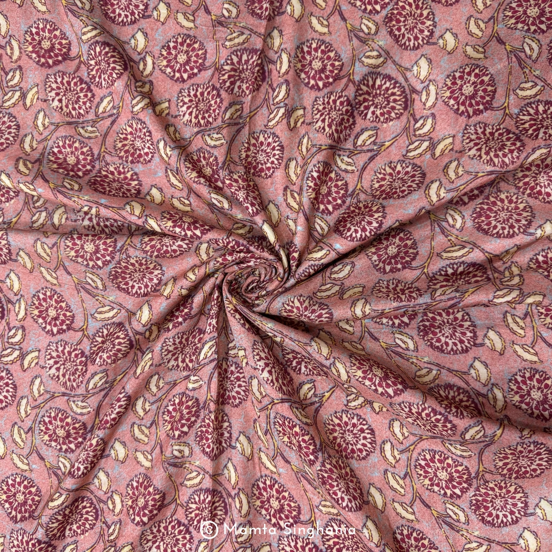 Floral Printed Modal Satin Fabric