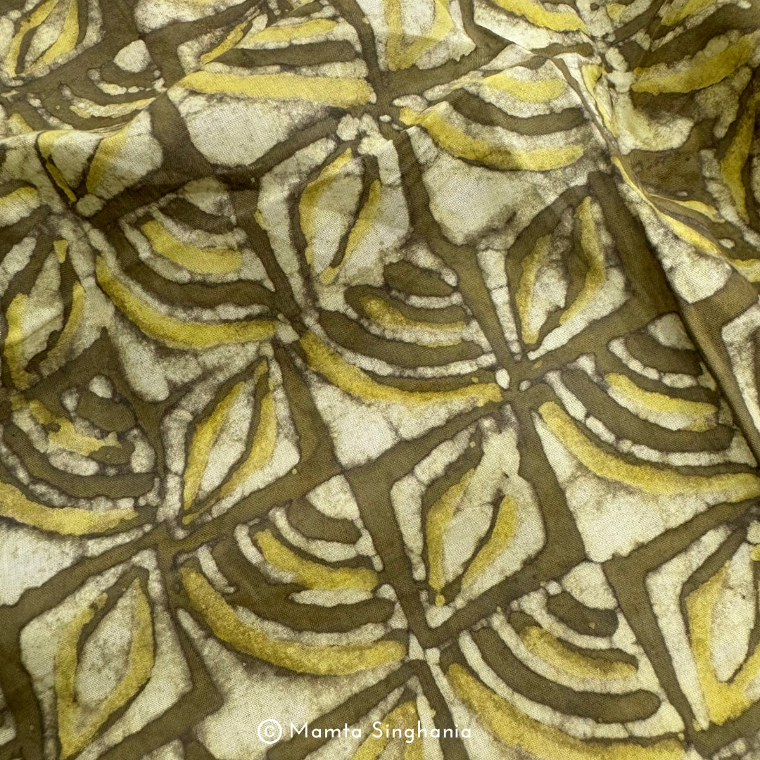 Geometric Dabu Printed Cotton Fabric