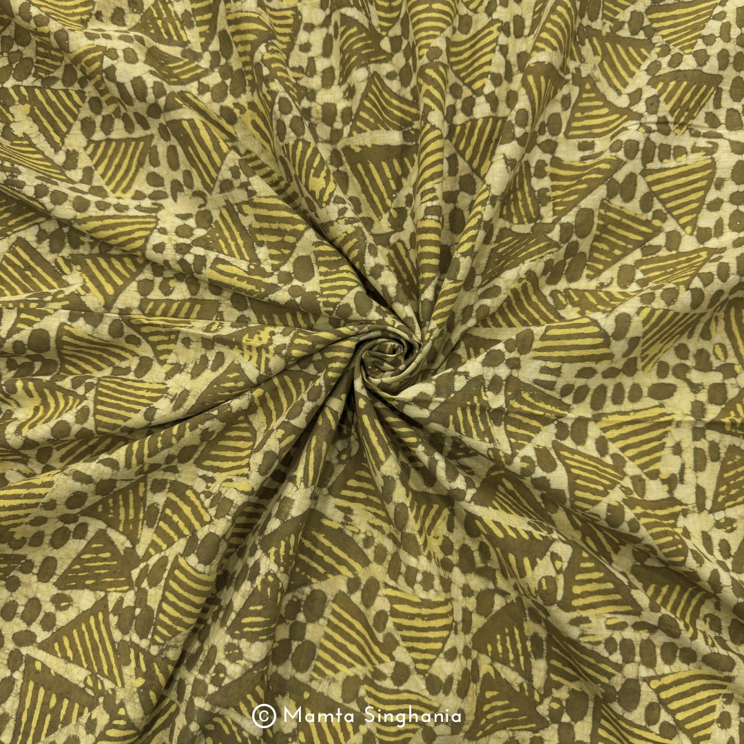 Geometric Dabu Printed Cotton Fabric
