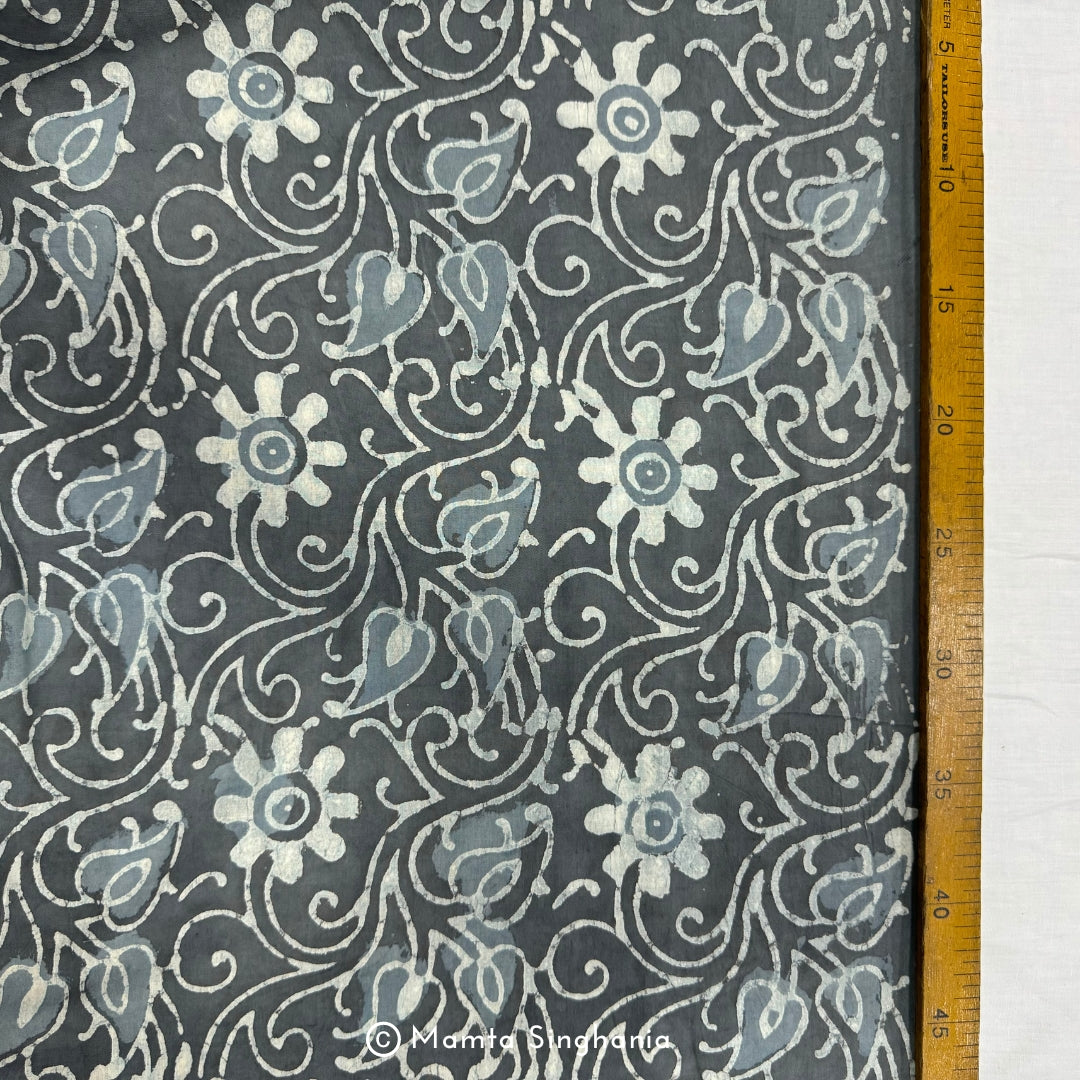 Floral Dabu Printed Cotton Fabric