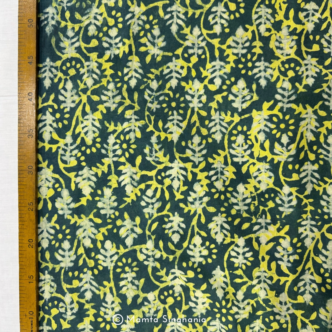 Floral Dabu Printed Cotton Fabric