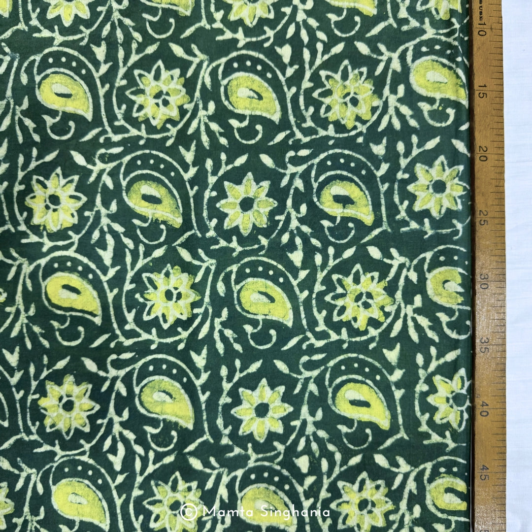 Floral Dabu Printed Cotton Fabric