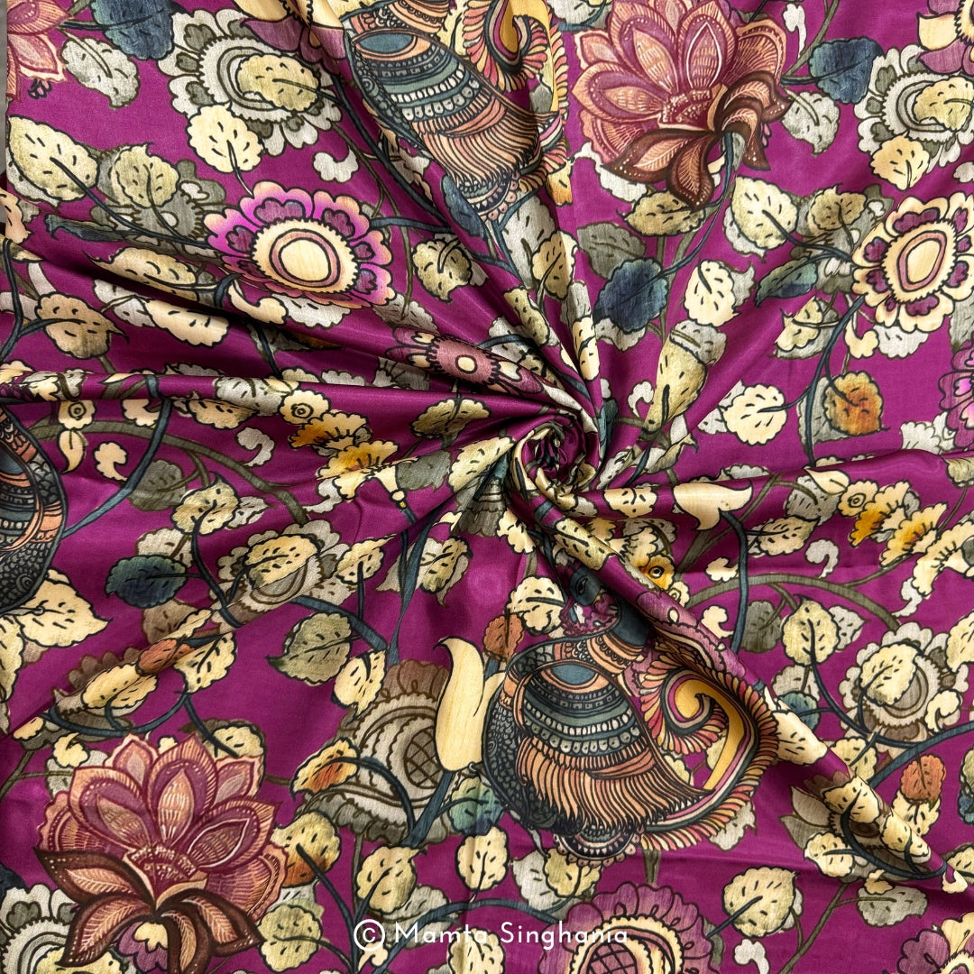 Floral Printed Modal Satin Fabric