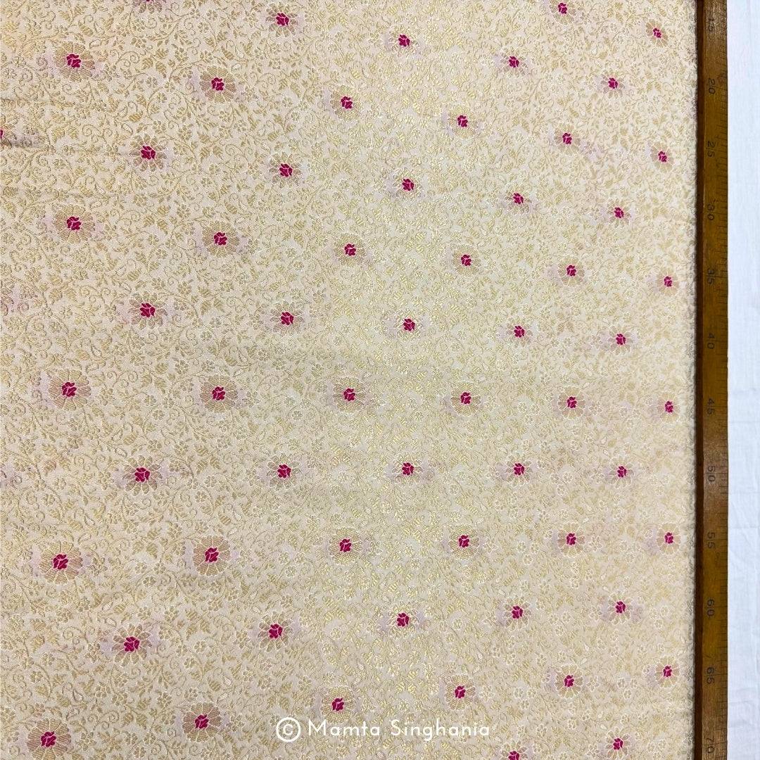 Dyable Banarasi Brocade Katan Silk Fabric