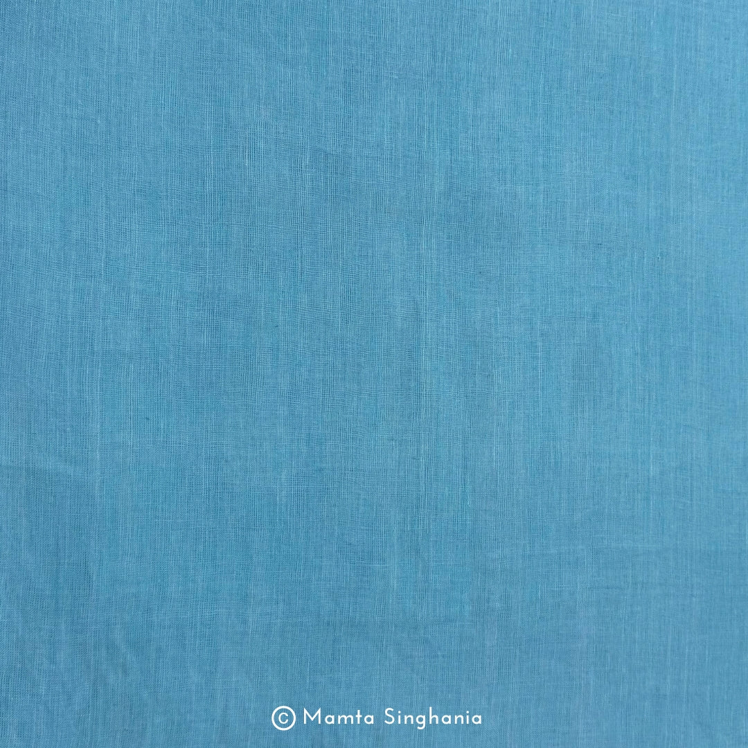 Sky Blue Pure Linen Fabric
