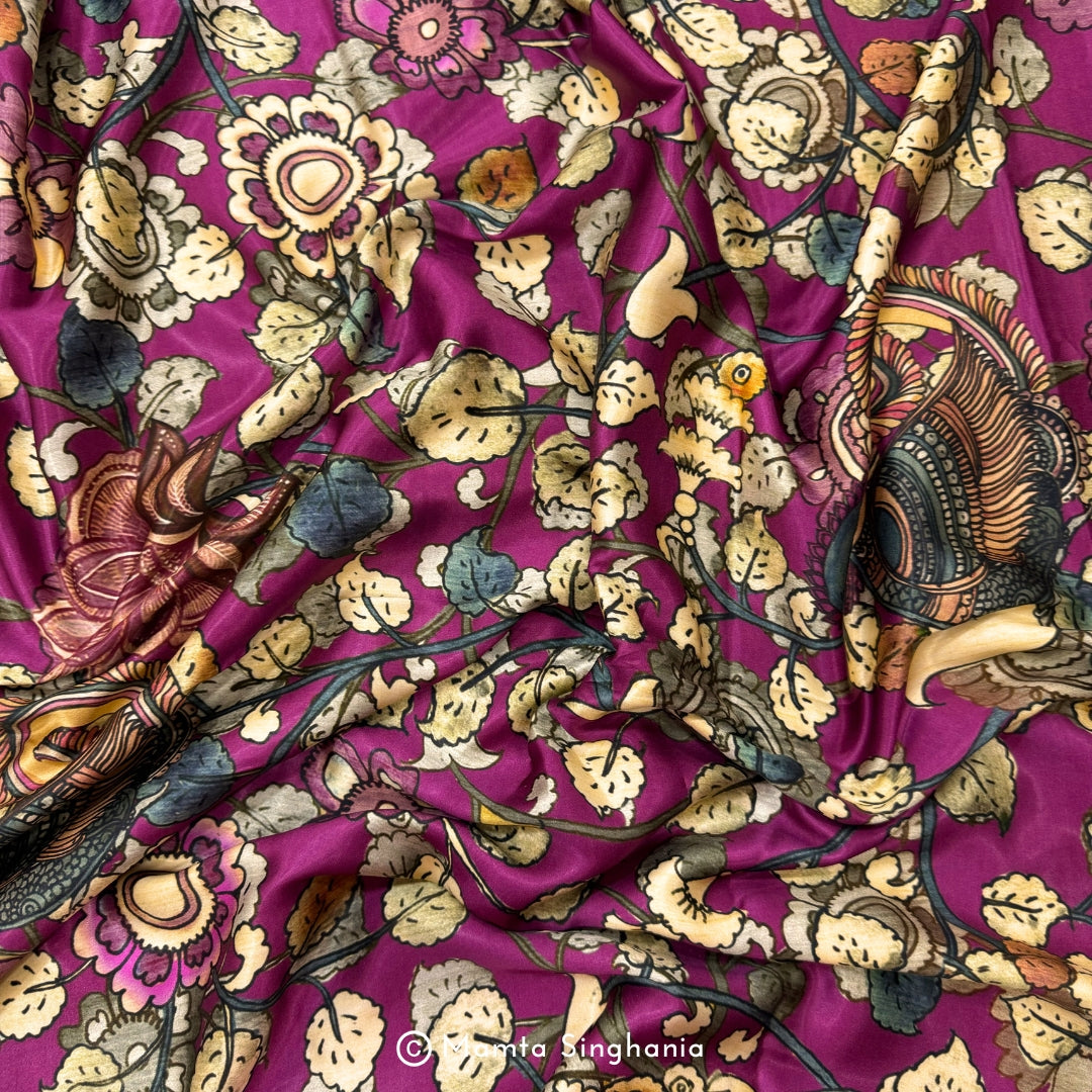 Floral Printed Modal Satin Fabric