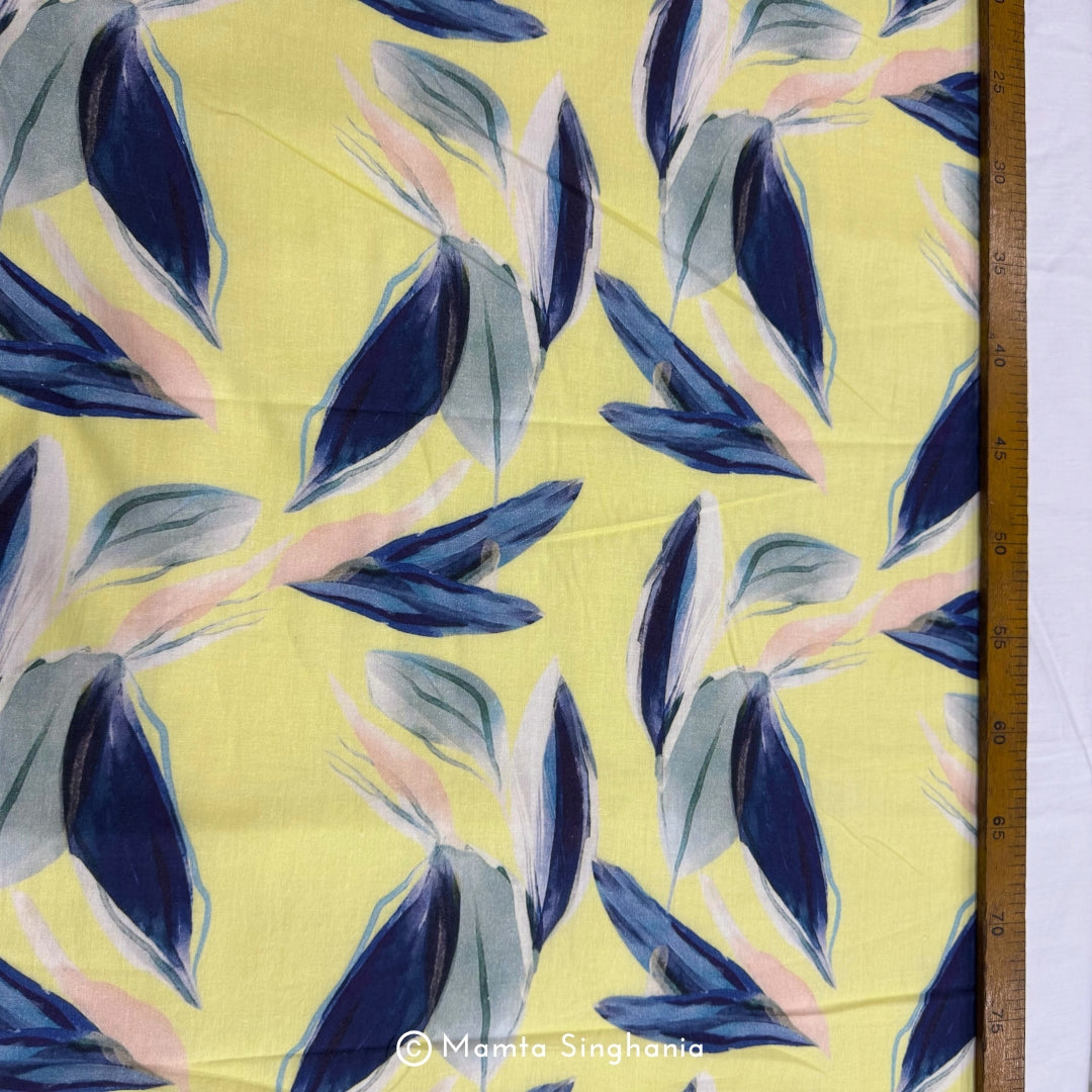 Floral Printed Malai Cotton Fabric