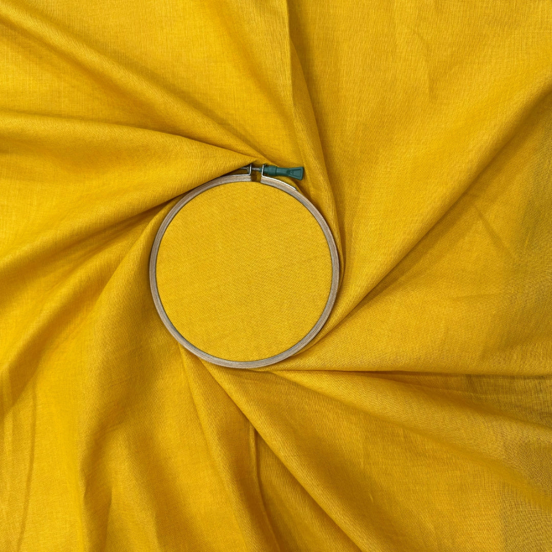 Mango Yellow Pure Linen Fabric