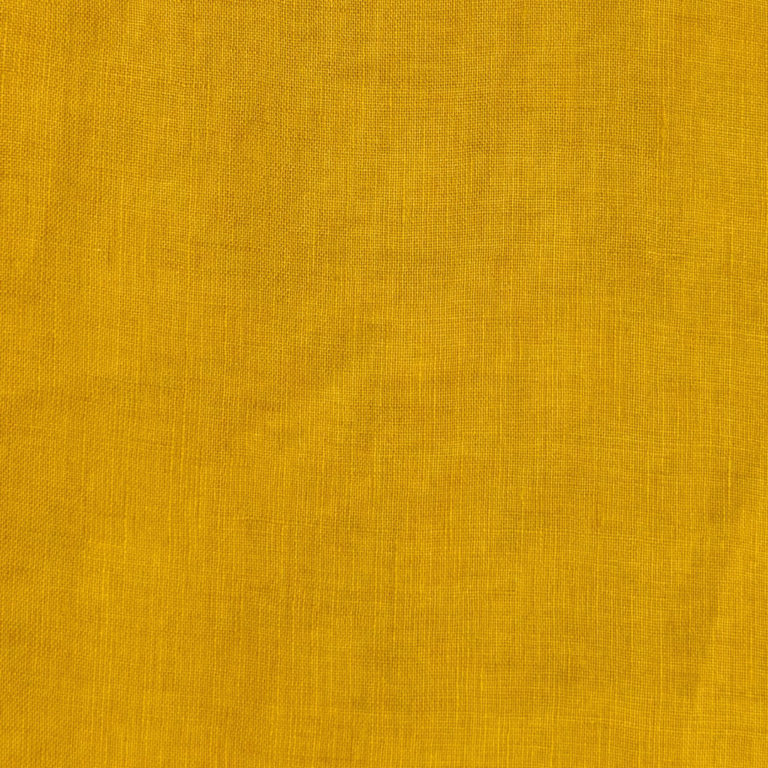 Mango Yellow Pure Linen Fabric