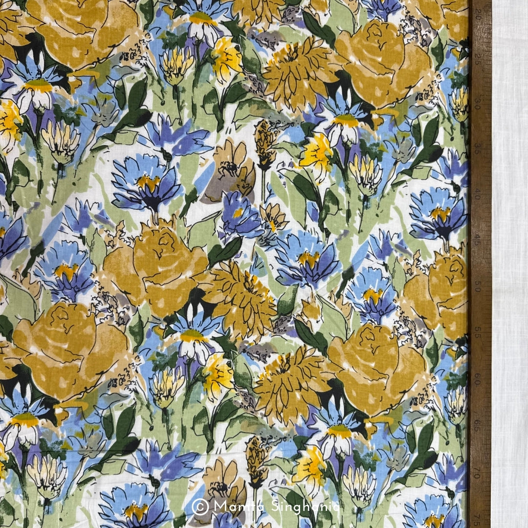 Multi Colour Floral Printed Cotton Fabric