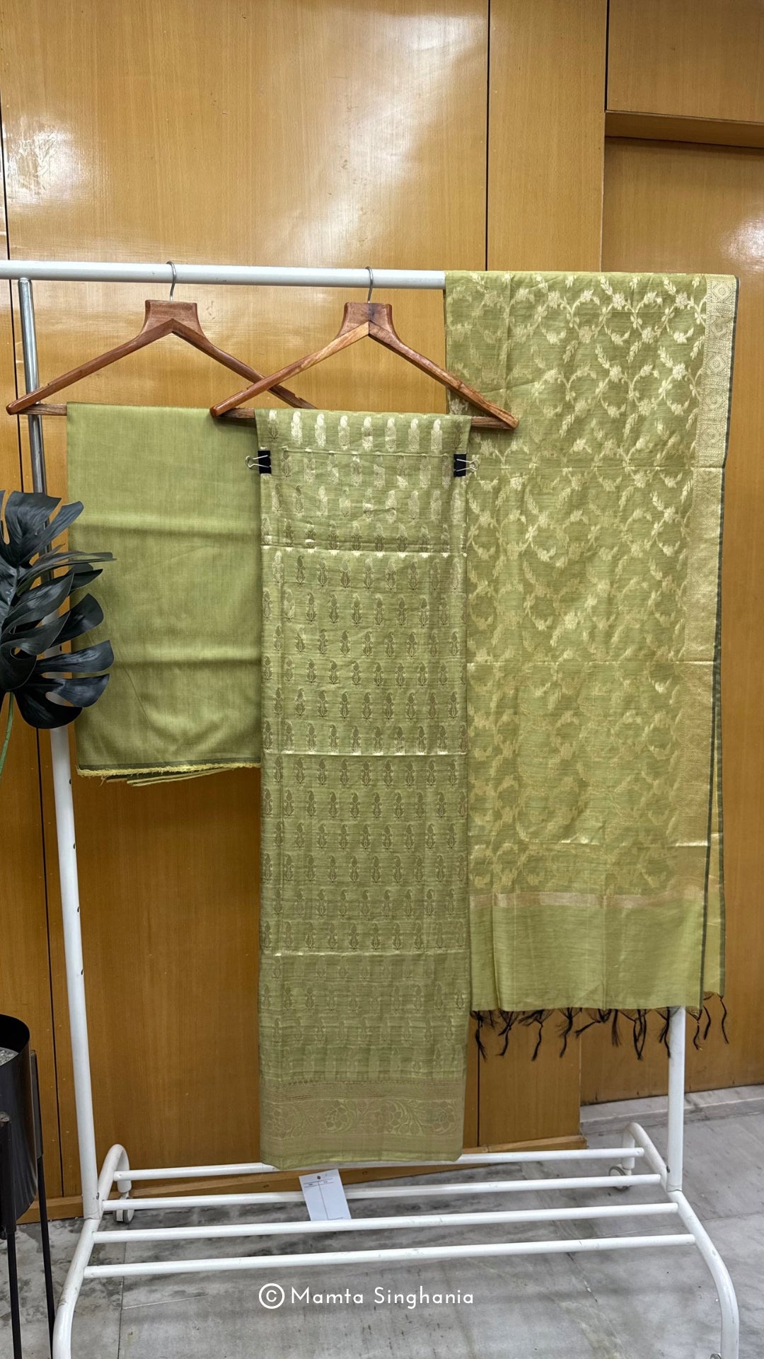 Moss Green Banarasi Brocade Suit Set