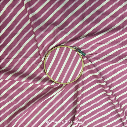 Pale Onion Pink Abstract Printed Cotton Fabric