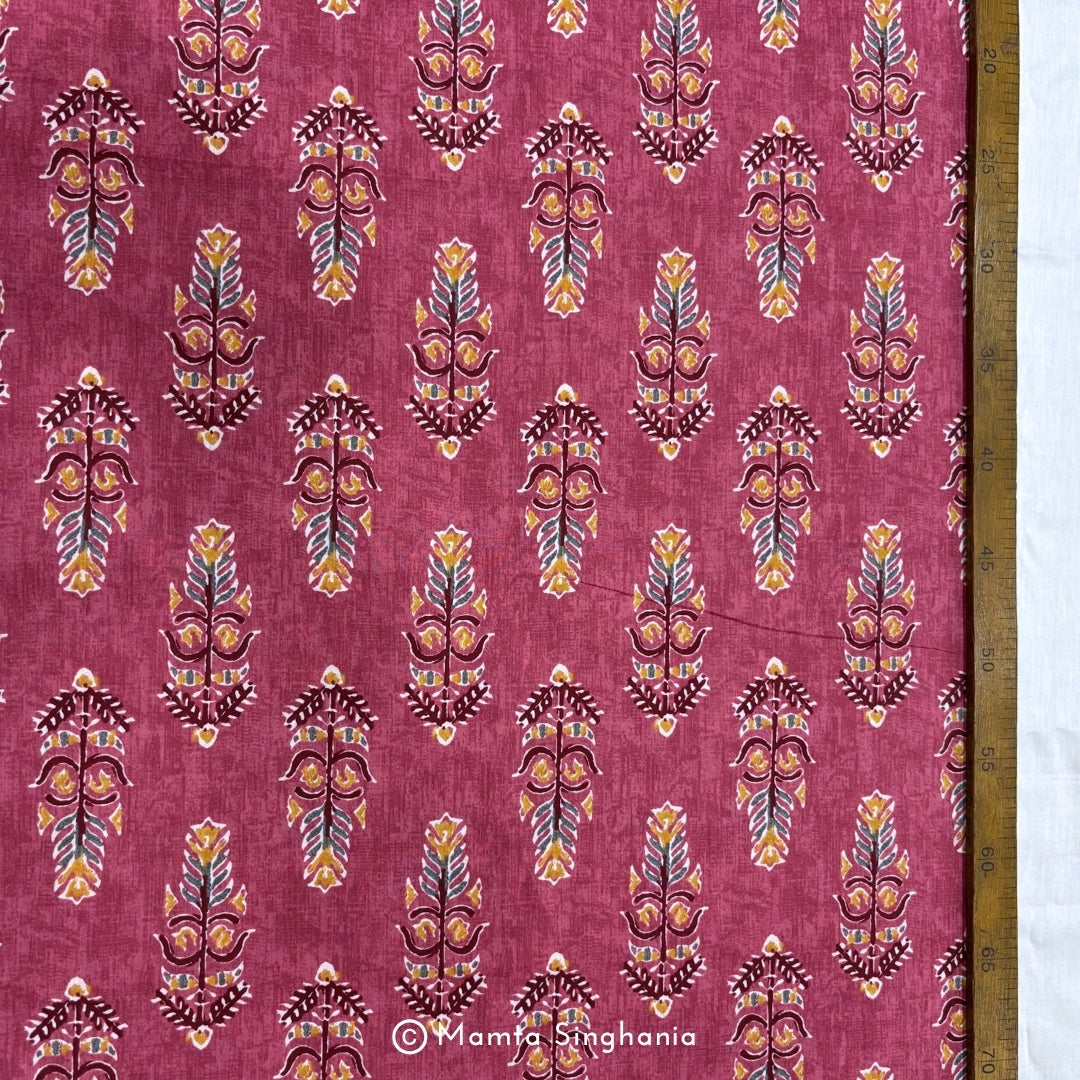 Bubblegum Pink Printed Cotton Fabric