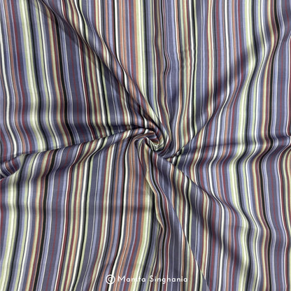 Stripe Printed Modal Satin Fabric