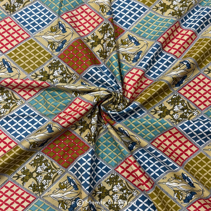 Multi Colour Abstract Printed Cotton Fabric