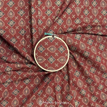 Sangria Abstract Printed Cotton Fabric