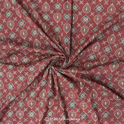 Sangria Abstract Printed Cotton Fabric