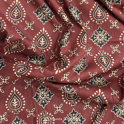 Sangria Abstract Printed Cotton Fabric