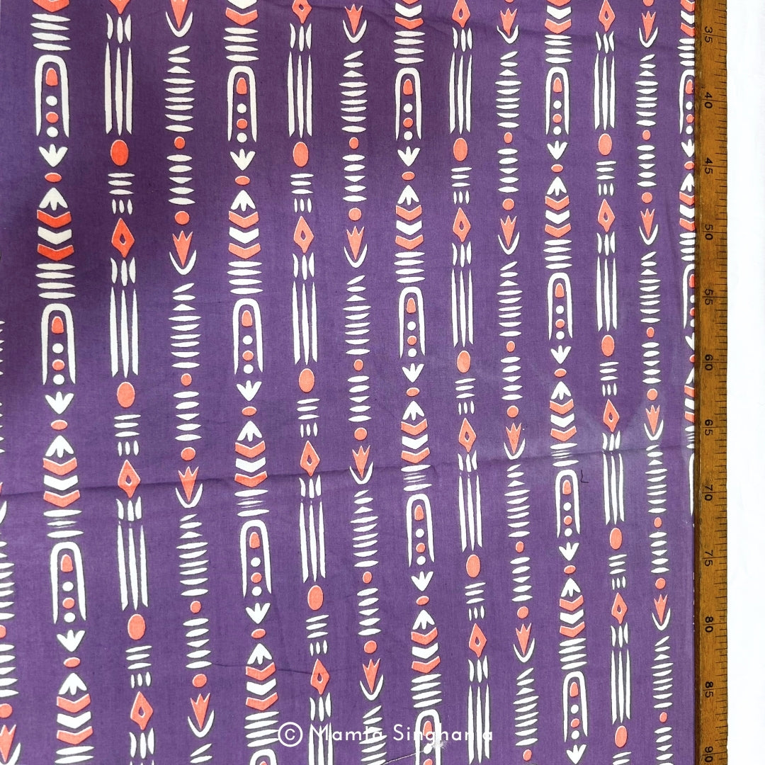 Light Purple Abstract Printed Cotton Fabric