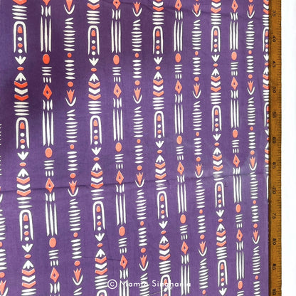 Light Purple Abstract Printed Cotton Fabric