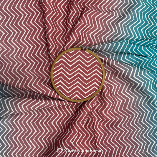 Multi Colour Printed Muslin Rayon Fabric