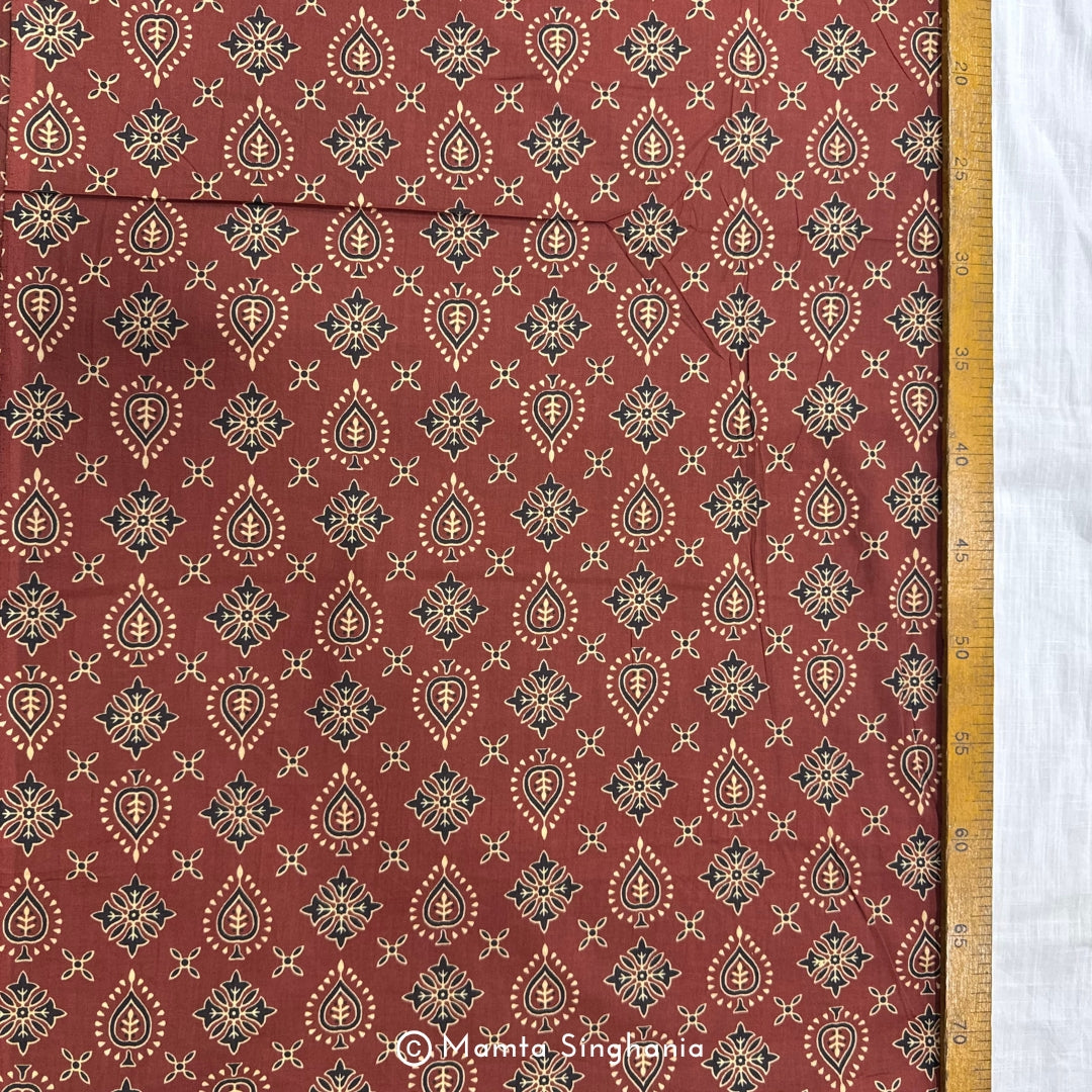 Sangria Abstract Printed Cotton Fabric