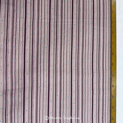 Purple Stripe Printed Cotton Fabric