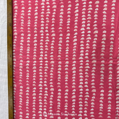 Pink Abstract Printed Cotton Fabric
