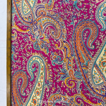 Pink Paisley Printed Cotton Fabric
