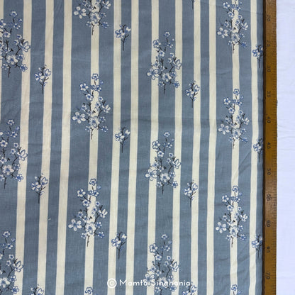 Blue Floral Printed Cotton Fabric