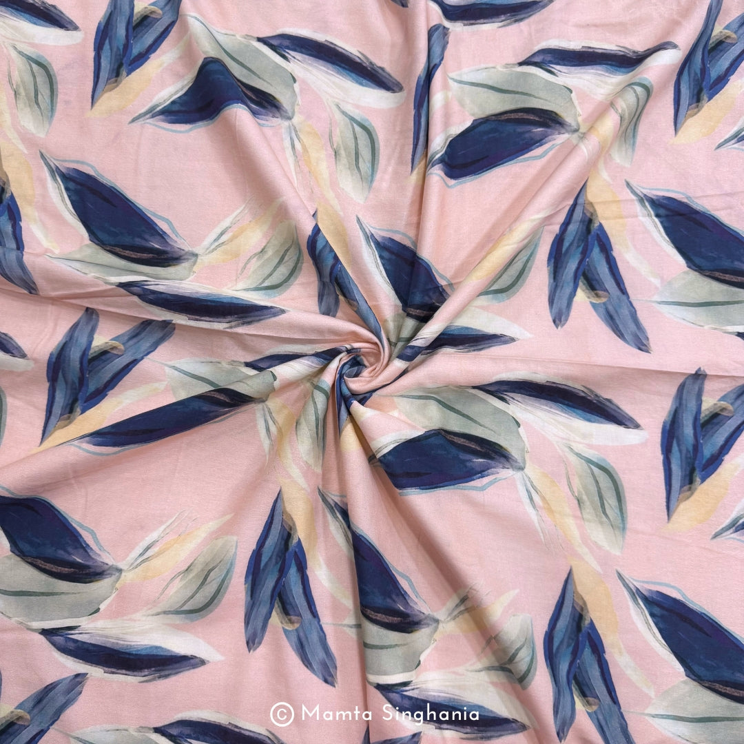 Floral Printed Malai Cotton Fabric