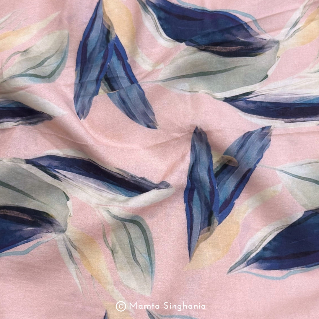 Floral Printed Malai Cotton Fabric