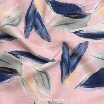 Floral Printed Malai Cotton Fabric