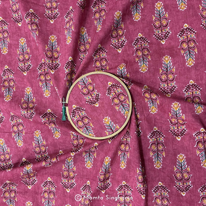 Bubblegum Pink Printed Cotton Fabric
