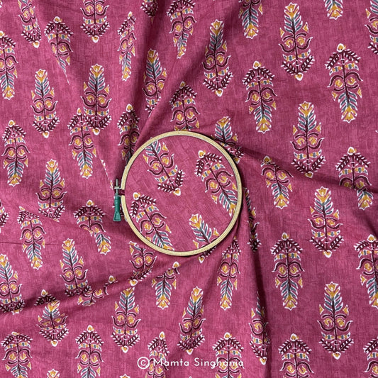 Bubblegum Pink Printed Cotton Fabric