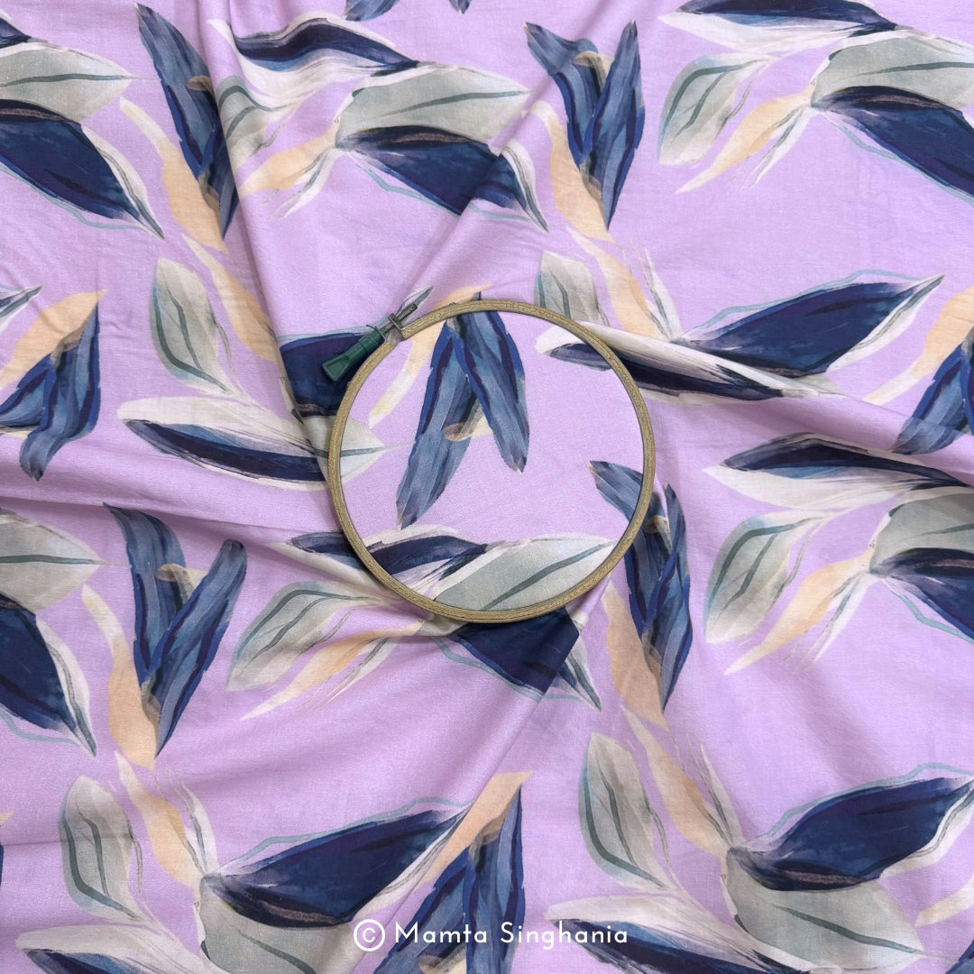Floral Printed Malai Cotton Fabric