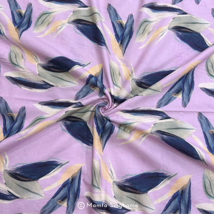 Floral Printed Malai Cotton Fabric