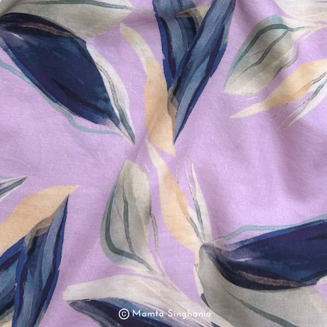 Floral Printed Malai Cotton Fabric