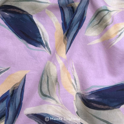 Floral Printed Malai Cotton Fabric