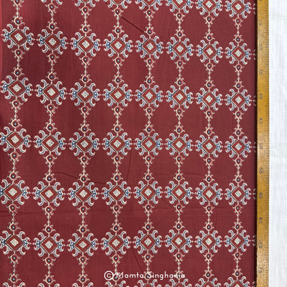 Sangria Abstract Printed Cotton Fabric
