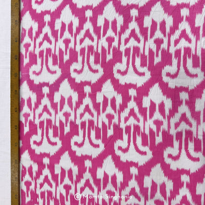 Pink Abstract Printed Cotton Fabric
