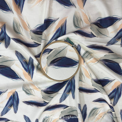 Floral Printed Malai Cotton Fabric