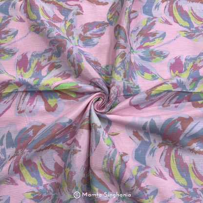 Floral Printed Crush Chiffon Fabric