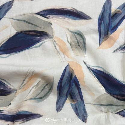 Floral Printed Malai Cotton Fabric