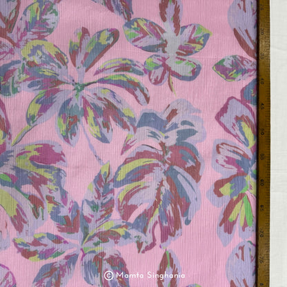 Floral Printed Crush Chiffon Fabric